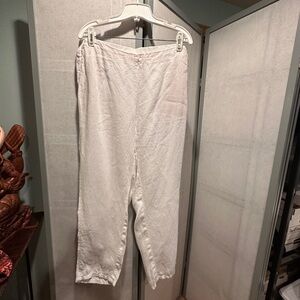 J. Jill White Linen Trousers